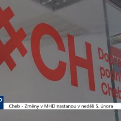 Cheb: Změny v MHD nastanou v neděli 5. února (TV Západ)