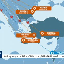 Karlovy Vary: Letiště v příštím roce přidá několik nových destinací (TV Západ)