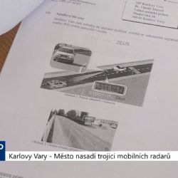 Karlovy Vary: Město nasadí trojici mobilních radarů (TV Západ)