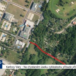 Karlovy Vary: Na chystaném úseku cyklostezky přibude přístřešek (TV Západ)