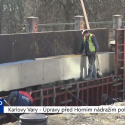 Karlovy Vary: Úpravy před Horním nádražím pokračují (TV Západ)