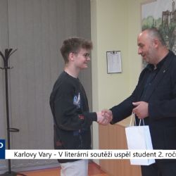 Karlovy Vary: V literární soutěži uspěl student 2. ročníku (TV Západ)