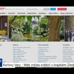 Karlovy Vary: Web města zvítězil v krajském kole Zlatý erb (TV Západ)