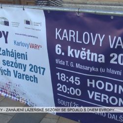 Karlovy Vary: Zahájení lázeňské sezóny se spojilo s Dnem Evropy (TV Západ)