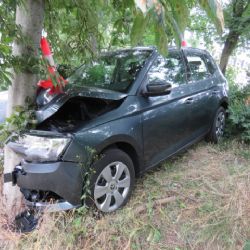 Karlovy Vary: Zaparkované auto se rozjelo a narazilo do stromu