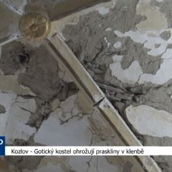 Kozlov: Gotický kostel ohrožují praskliny v klenbě (TV Západ)