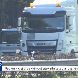Kraj: Kraj chce vyjmout úsek silnice z plánovaného mýta (TV Západ)
