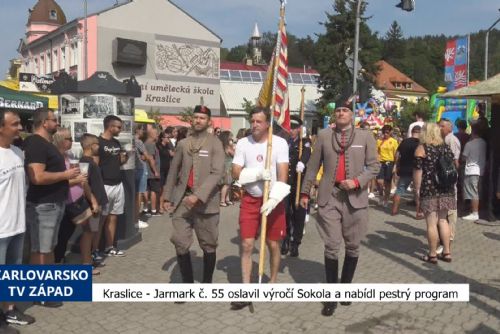 Foto: Kraslice: Jarmark č. 55 oslavil výročí Sokola a nabídl pestrý program (TV Západ)