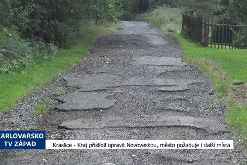 Foto: Kraslice: Kraj přislíbil opravit Novoveskou, město požaduje i další místa (TV Západ)