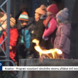 Kraslice: Program rozsvícení vánočního stromu přilákal dvě tisícovky lidí (TV Západ)