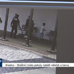 Kraslice: Strážníci místo pokuty nabídli váleček a barvu (TV Západ)