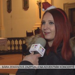 Kynšperk: Bára Zemanová zazpívala na adventním koncertě (TV Západ)