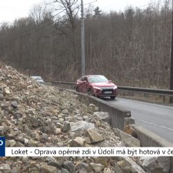 Loket: Oprava opěrné zdi v Údolí má být hotová v červnu (TV Západ)