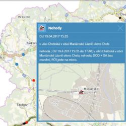 Mariánské Lázně: Pozor na nehodu v Chebské ulici