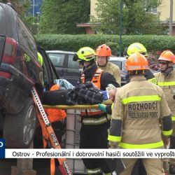 Ostrov: Profesionální i dobrovolní hasiči soutěžili ve vyprošťování (TV Západ)