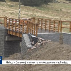 Přebuz: Opravený mostek na cyklostezce se vrací městu (TV Západ)