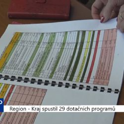 Region: Kraj spustil 29 dotačních programů (TV Západ)