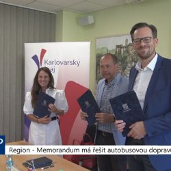 Region: Memorandum má řešit autobusovou dopravu v kraji (TV Západ)