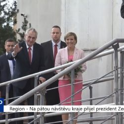 Region: Na pátou návštěvu kraje přijel prezident Zeman (TV Západ)