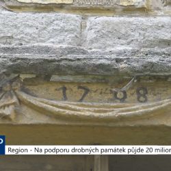 Region: Na podporu drobných památek půjde 20 milionů korun (TV Západ)
