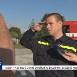 Region: Naši hasiči účinně pomáhali na povodněmi postižené Moravě (TV Západ)