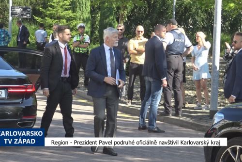 Foto: Region: Prezident Pavel podruhé oficiálně navštívil Karlovarský kraj (TV Západ)