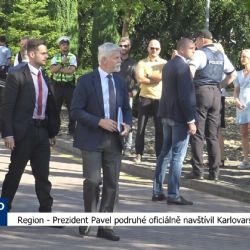 Region: Prezident Pavel podruhé oficiálně navštívil Karlovarský kraj (TV Západ)
