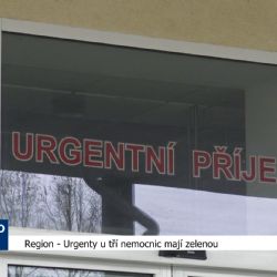 Region: Urgenty u tří nemocnic mají zelenou (TV Západ)