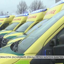 Region: Zdravotní záchranáři získali pětici nových sanitek za 15,2 milionu (TV Západ)