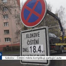 Sokolov: Čištění města komplikují parkující auta (TV Západ)