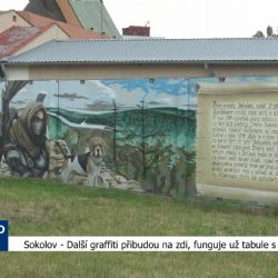 Sokolov: Další graffiti přibudou na zdi, funguje už tabule s QR kódy (TV Západ)