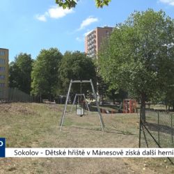 Sokolov: Dětské hřiště v Mánesově získá další prvky (TV Západ)