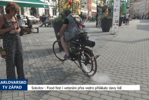 Foto: Sokolov: Food fest i veteráni přes vedro přilákaly davy lidí (TV Západ)