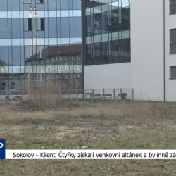 Sokolov: Klienti Čtyřky získají venkovní altánek a bylinné záhony (TV Západ)