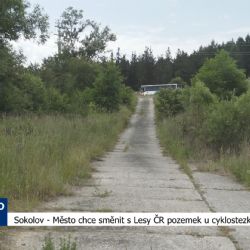 Sokolov: Město chce směnit s Lesy pozemek u cyklostezky (TV Západ)