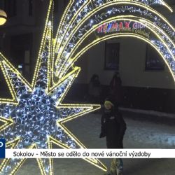Sokolov: Město se odělo do nové vánoční výzdoby (TV Západ)