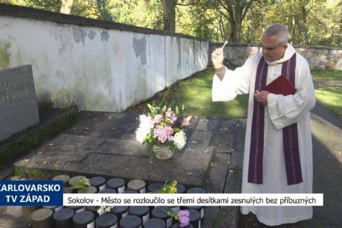 Foto: Sokolov: Město se rozloučilo s třemi desítkami zesnulých bez příbuzných (TV Západ)