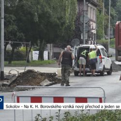 Sokolov: Na K. H. Borovského vzniká nový přechod a jeden se přesouvá (TV Západ)