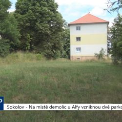 Sokolov: Na místě demolic u Alfy vzniknou dvě parkoviště (TV Západ)