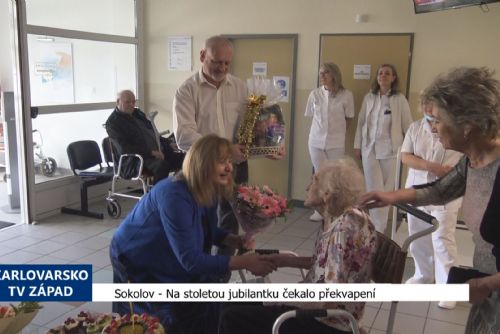 Foto: Sokolov: Na stoletou jubilantku čekalo překvapení (TV Západ)