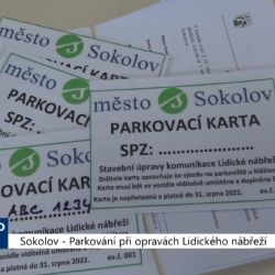 Sokolov: Parkování při opravách Lidického nábřeží bude vyhrazeno (TV Západ)