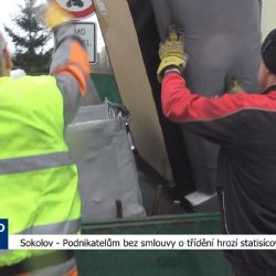 Sokolov: Podnikatelům bez smlouvy o třídění hrozí statisícové pokuty (TV Západ)
