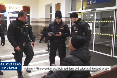 obrázek:Sokolov: Při preventivní akci byly zadrženy dvě celostátně hledané osoby (TV Západ)