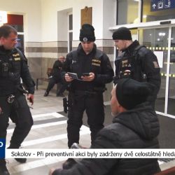 Sokolov: Při preventivní akci byly zadrženy dvě celostátně hledané osoby (TV Západ)