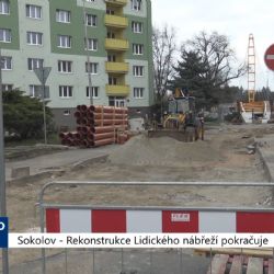 Sokolov: Rekonstrukce Lidického nábřeží pokračuje (TV Západ)