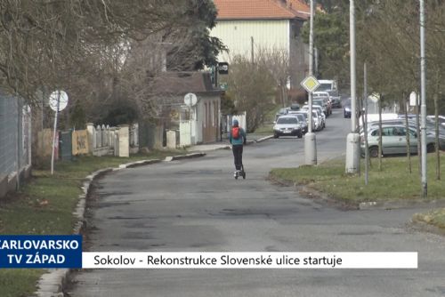 Foto: Sokolov: Rekonstrukce Slovenské ulice startuje (TV Západ)