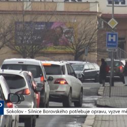 Sokolov: Silnice Borovského potřebuje rekonstrukci, vyzve město Kraj (TV Západ)