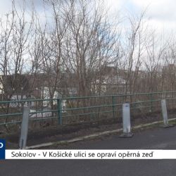 Sokolov: V Košické ulici se opraví opěrná zeď (TV Západ)