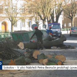 Sokolov: V ulici Petra Bezruče probíhají úpravy (TV Západ)