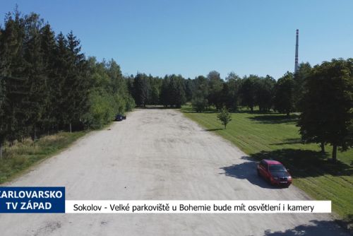 Foto: Sokolov: Velké parkoviště u Bohemie bude mít osvětlení i kamery (TV Západ)